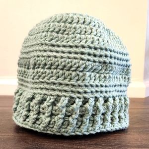 Crocheted Handmade Wool Blend Beanie Hat